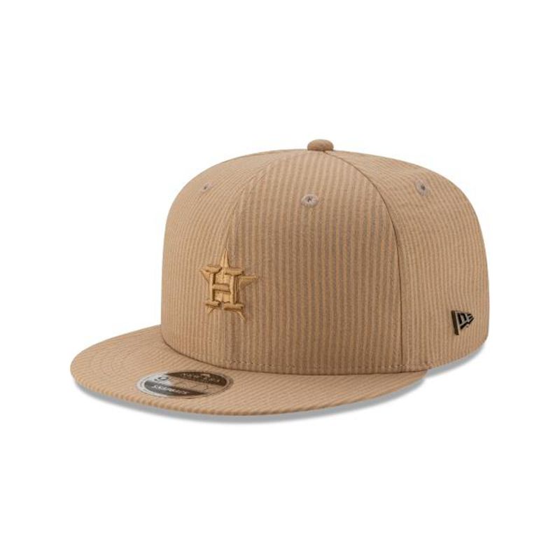 MLB Houston Astros Seersucker Black Label 9Fifty Snapback (LQH3196) - Brown New Era Caps